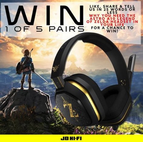 Jb Hi Fi Zelda Competition Win 1 Of 5 Pairs Of Astro A10 The Legend Of Zelda Headsets