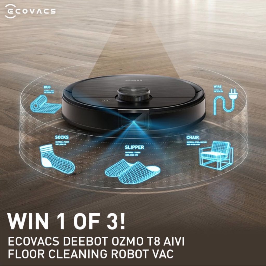 JB HiFi Ecovacs Competition Win 1 of 3 Ecovacs Deebot Ozmo T8 AIVI