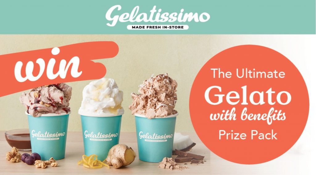 Gelatissimo Competition Win 1 of 5 x Ultimate Gelato with Benefits