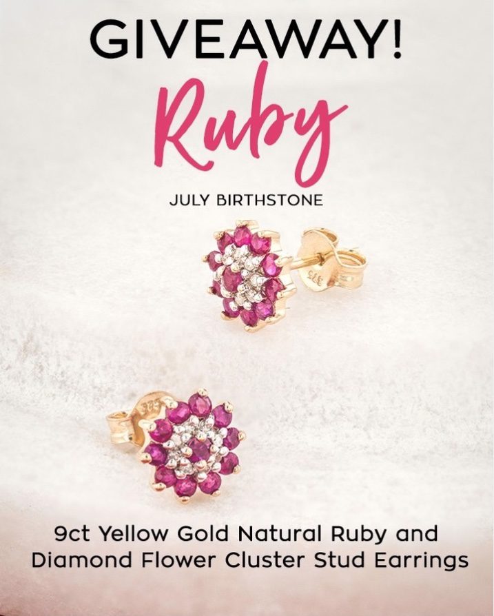 Win Ruby + Diamond Flower Stud Earrings worth $499 from Shiels Jewellers