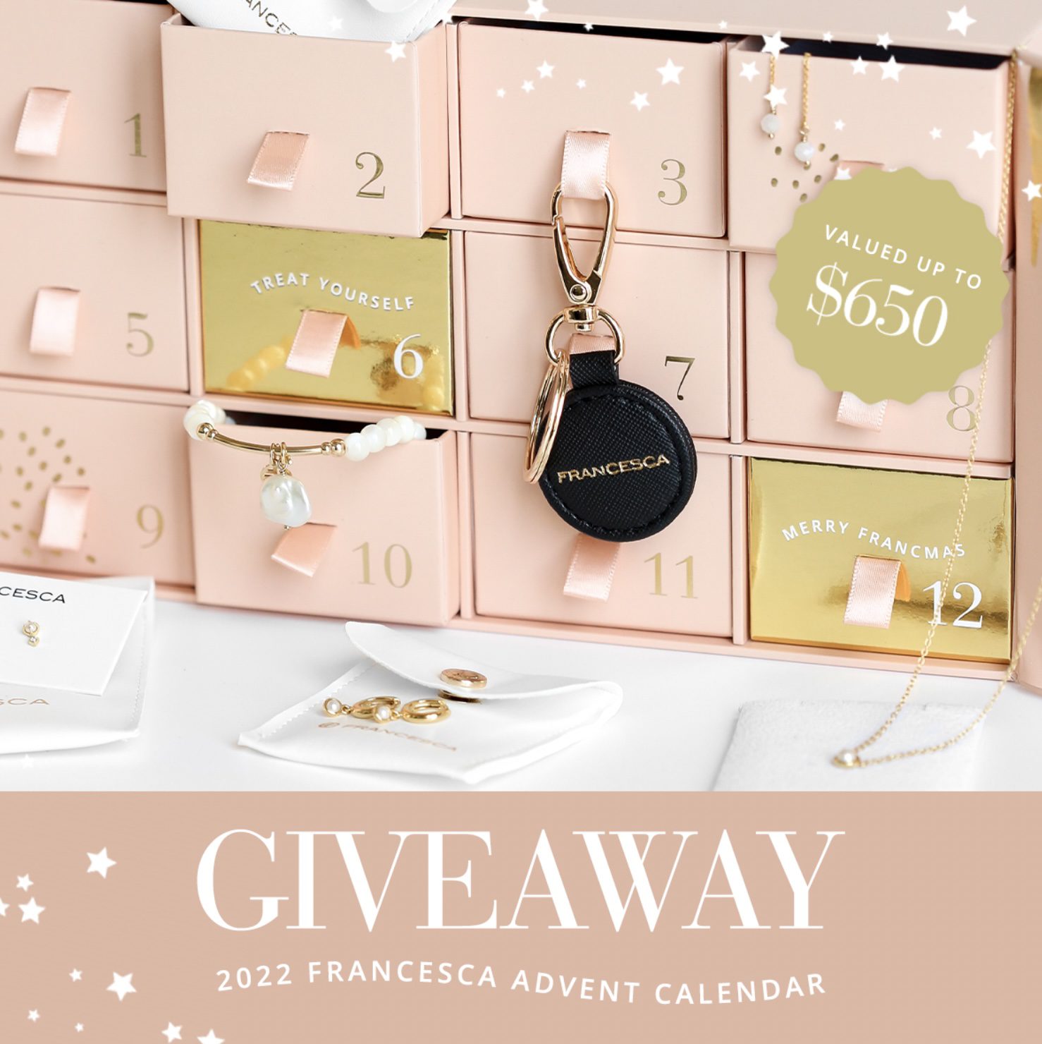 WIN an Advent Calendar valued up to 469 from Francesca Collections