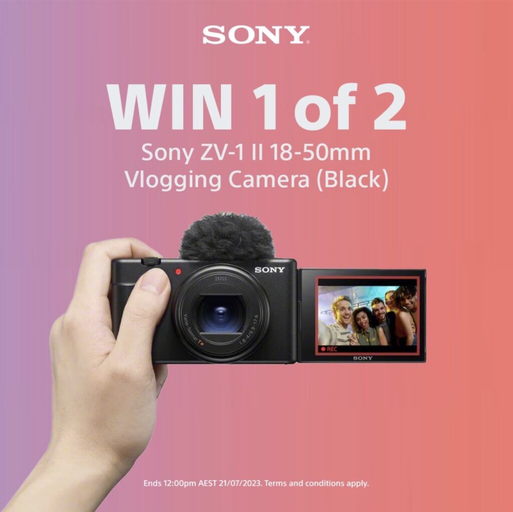 JB HiFi Competition Win 1 of 2 Sony ZV1 II cameras