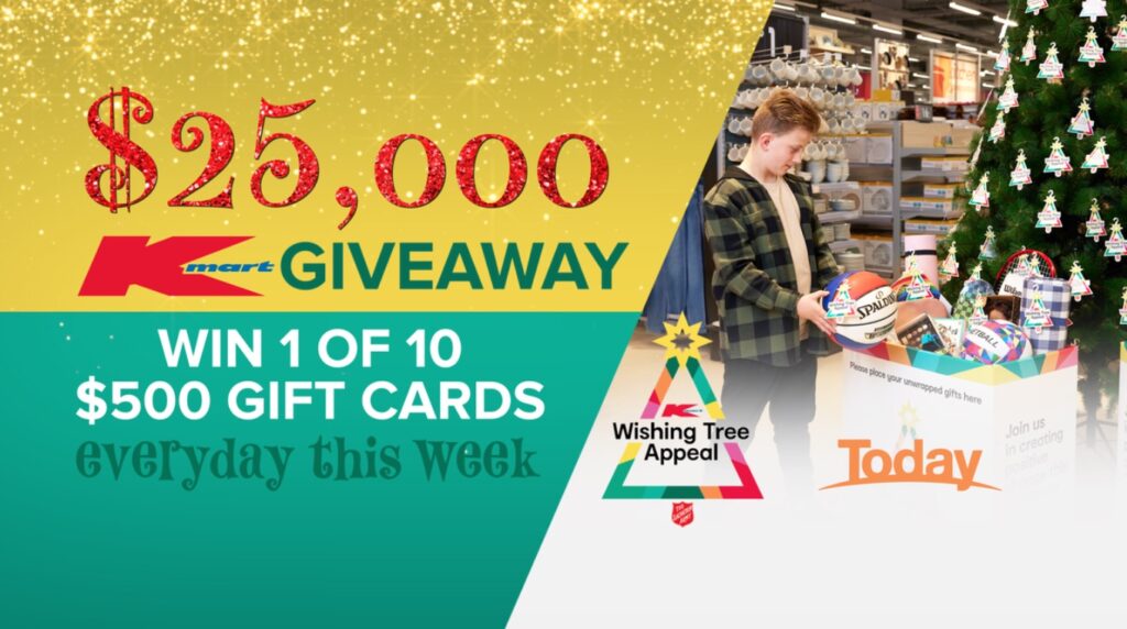 Today Show 25,000 Kmart Giveaway Win 1 of 50 500 Kmart gift cards