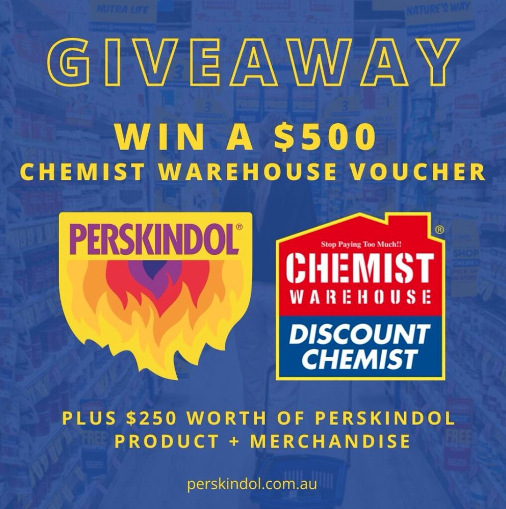 Win a 500 voucher for Chemist Warehouse and a Perskindol product + merch pack