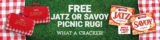 Arnott’s Promotion: Claim a FREE Jatz or Savoy picnic rug at jatzpicnicrug.com.au