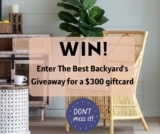 The Best Backyard Competition: Win a $300 voucher