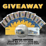 Betta Giveaway: Win 1 of 10 limited edition 2006 BA Falcon 50c Coins