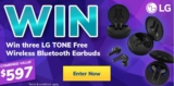 BiRite New Year Giveaway: Win 3 sets of LG Tone Free Headphones valued at $597