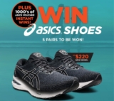 Blackmores and Asics Promotion: Win pairs of Asics shoes and more at blackmores.com.au/asics