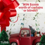 Blindsonline Christmas Competition: Win $1000 worth of curtains or blinds of your choice