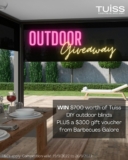 Blindsonline Competition: Win $700 worth of Tuiss DIY blinds + a $300 voucher for Barbecues Galore