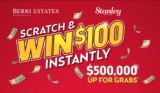 Stanley Wines & Berri Estates Scratch & Win Promotion: Win $100 instantly at caskcash.com.au
