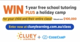 Cluey Learning Competition 2023: Win a $100,000 tutoring and holiday camp prize pack for your child and their entire class