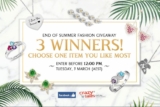 CrazySales End of Summer Fashion Giveaway: Win 1 of 3 items of your choice