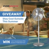 Dynabreeze Competition: Win 1 of 4 IP65 Outdoor Pedestal Fans