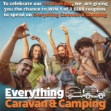 Everything Caravan & Camping Birthday Competition: Win 1 of 3 $500 coupons