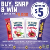 Enjoy Local and Cadbury Buy, Snap & Win Competition: Win a share of $5,000