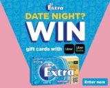 Wrigleys Extra Uber Promotion: Enter your code and win Uber gift cards at wrigleyextra.com.au