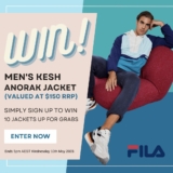 Win 1 of 10 FILA Men’s Kesh Pullover Anorak Jackets valued at $150 each