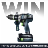 Festool World Cup Competition: Win a TPC 18V Cordless 4 Speed Hammer Drill 5.2Ah Set valued at $939