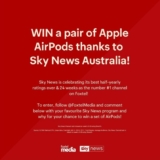 Foxtel Competition: Win 1 of 3 sets of Apple AirPods + a red case thanks to Sky News Australia