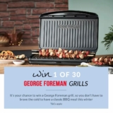 Win 1 of 30 George Foreman Grills from National Product Review