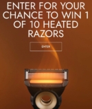 Gillette Heated Razor Promotion: Win 1 of 10 Heated Razors valued at $299 each