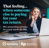 GoDaddy Competition: Win a year’s supply of accounting services to the value of $3,000