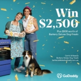 GoDaddy Competition: Win a $2,500 Visa voucher + $500 worth of Barkery Deluxe Dog Treats