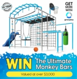 Growplay Monkey Bars Competition: Win the ultimate backyard monkey bars valued at over $3000