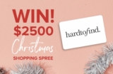 Win a $2500 Hardtofind shopping spree to cover all your Christmas needs