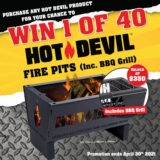 Hot Devil Firepit Competition: Win 1 of 40 Hot Devil Firepits valued at $350