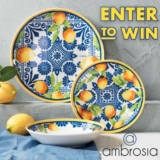 House Competition: Win 1 of 2 Ambrosia Tuscany 12 Piece Porcelain Dinner Sets