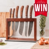 Win 1 of 2 Baccarat Wolfgang Starke OAK Stehen 7 Piece Knife Block valued at $1,1199