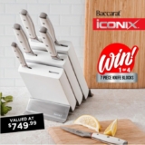 Win 1 of 4  Baccarat iconiX Straub 7 Piece White Knife Blocks valued at $749.99 each