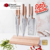 Win the new Baccarat Damashiro Emperor Hikari 7 Piece Ash Knife Block valued at $1,399