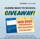 Huawei Back to School Giveaway: Win 1 of 2 $500 Officeworks gift vouchers