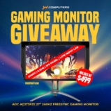 Win an AOC 27″ 240hz Monitor valued at a $499 from JW Computers