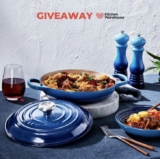 Win 1 of 2 Le Creuset Cast Iron Shallow Casserole 26cm in Azure Blue worth $540