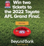 Win 2 tickets to the 2022 Toyota AFL Grand Final courtesy of Beyond Bank