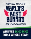 Mad Mex Burrito Promotion 2021: Win a $1000 Menulog voucher and free burritos