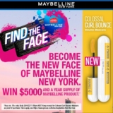 Maybelline Find The Face Competition: Become the new face of Maybelline + $5,000 gift card and more