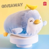 Win a Lying Penguin with Banana Plush from Miniso Australia