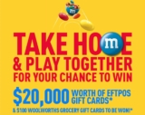 M&Ms Mars Bitesize Promotion: Win $20,000 in Woolworths gift cards at www.mmscp.com.au