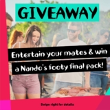 Nando’s Giveaway: Win 1 of 5 Nando’s Footy Final Pack including a $100 gift card and more