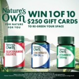 Nature’s Own Competition: Win 1 of 10 $250 vouchers