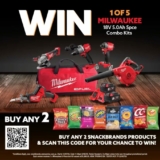 New Sunrise Snackbrands Competition: Win 1 of 5 Milwaukee Tool Kits