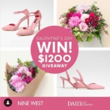 Nine West $1200 Galentine’s Day Giveaway: Win a pair of Nine West shoes & a Daily Blooms Blushing Bouquet for you and a friend