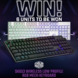 Win 1 of 6 Cooler Master SK653 Wireless Low Profile RGB Mechanical Keyboards