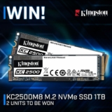 PC Case Gear Competition: Win 1 of 2 Kingston 1TB KC2500M8 M.2 NVMe SSD’s